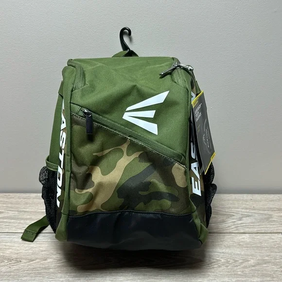 NWT Easton Game Ready Youth Green Camo Baseball Equipment Backpack Bag - Picture 1 of 11
